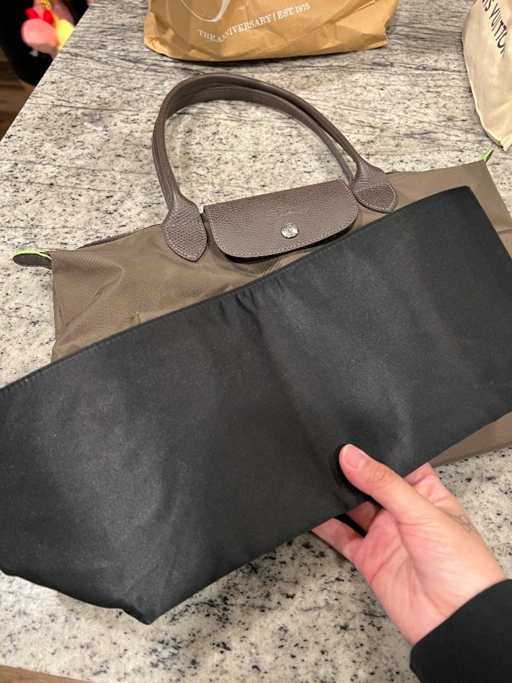 Le Pliage Green M Tote bag - Picture 7 of 8
